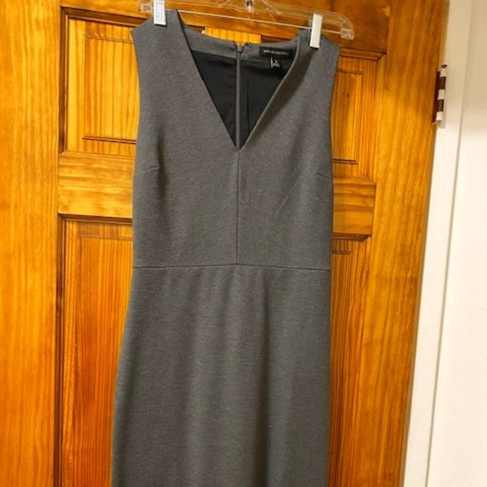 Banana Republic Gray Scuba Dress Midi Length Size 6